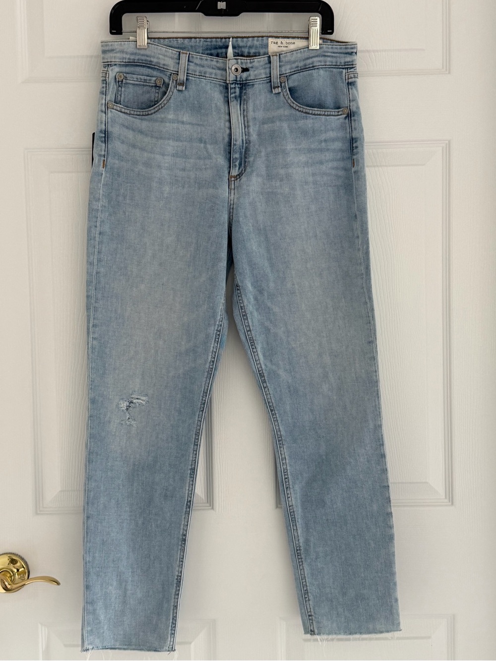 rag & bone Light Blue Cropped Jeans